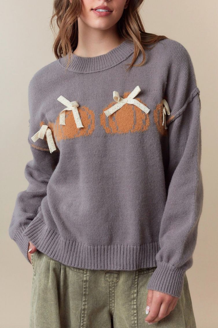 Pumpkin Bow Sweater