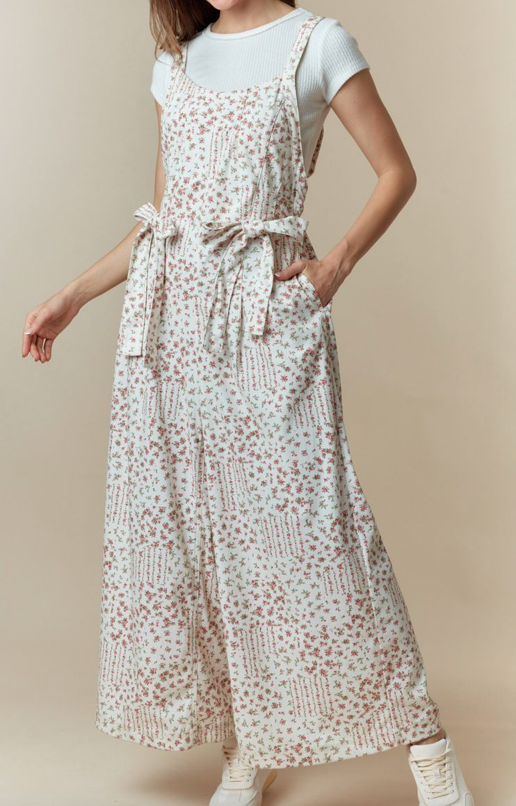 Floral Cord Jumpsuit