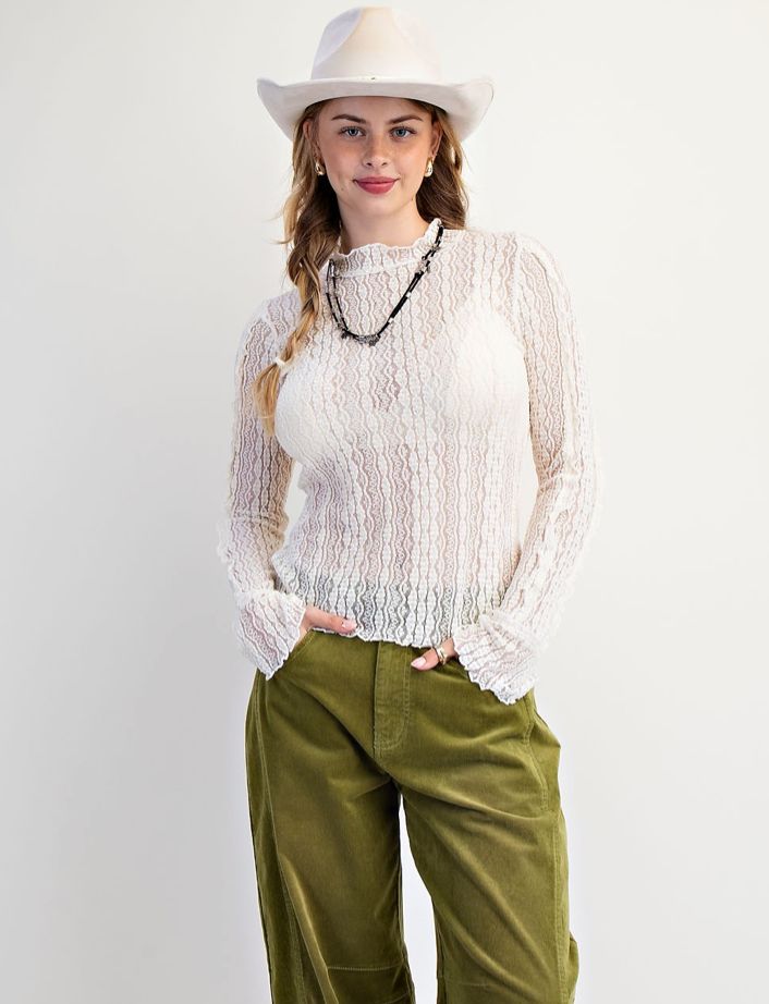 Ivory Lace Shell