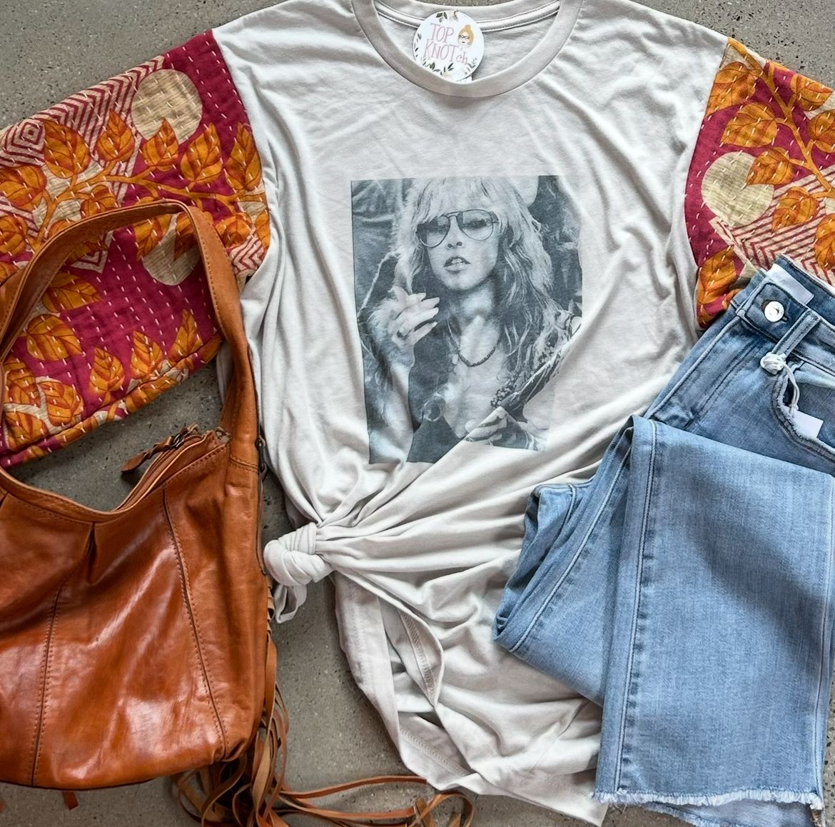 Stevie Nicks Orange Pink Slv Tee-XL