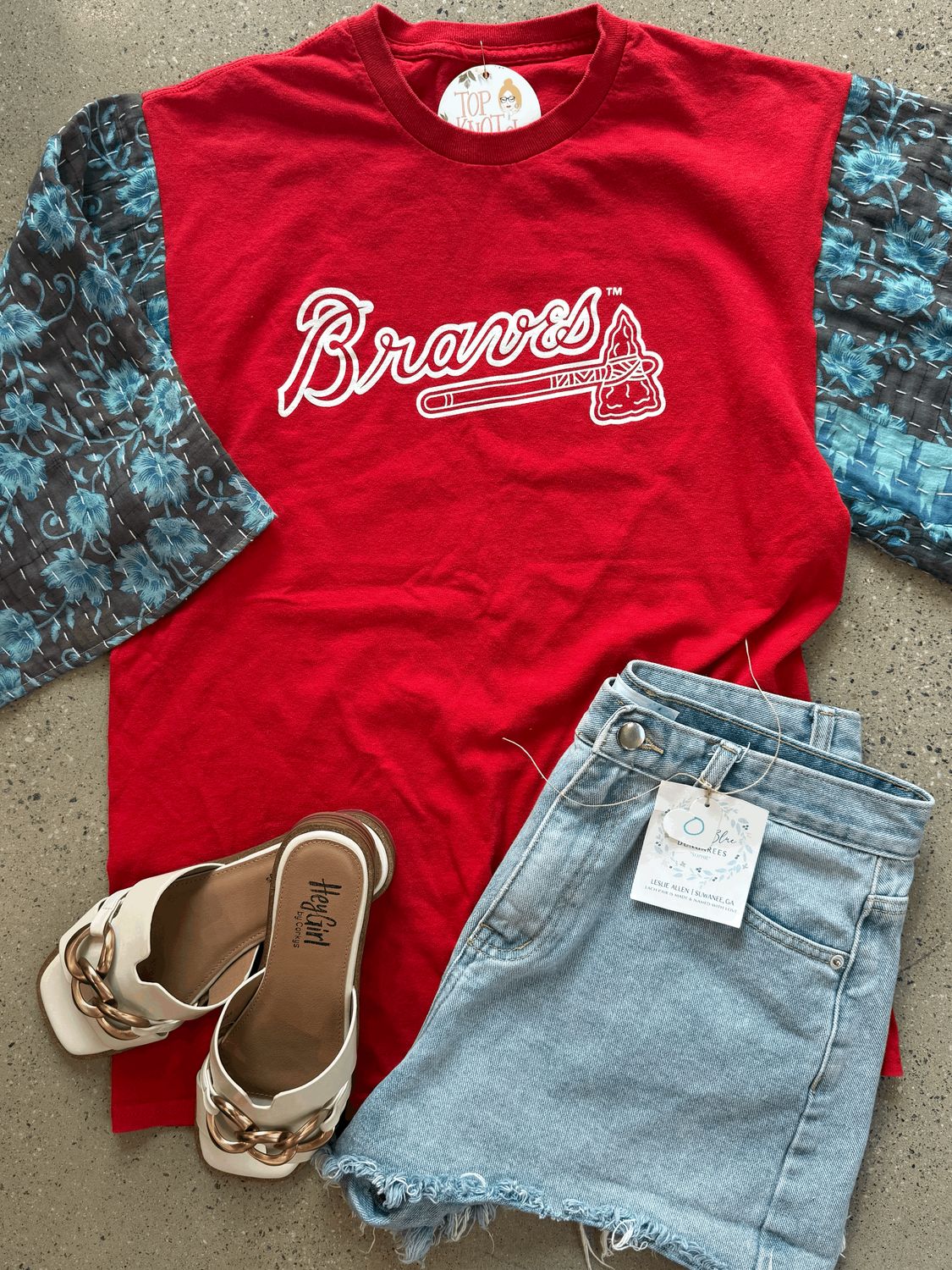Red Braves Tee-Medium