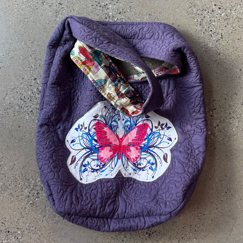 Pink Butterfly Market Tote