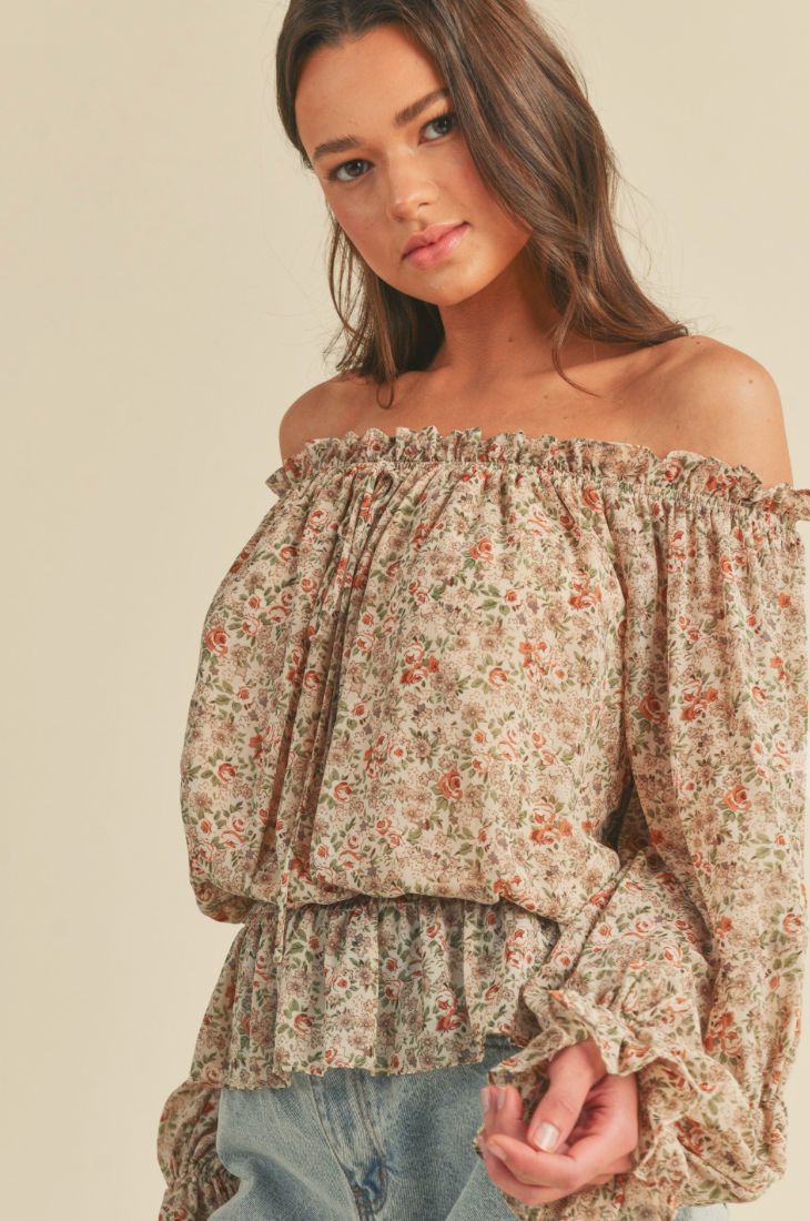 Fall Floral Blouse