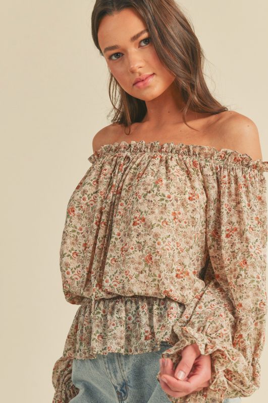 Fall Floral Blouse