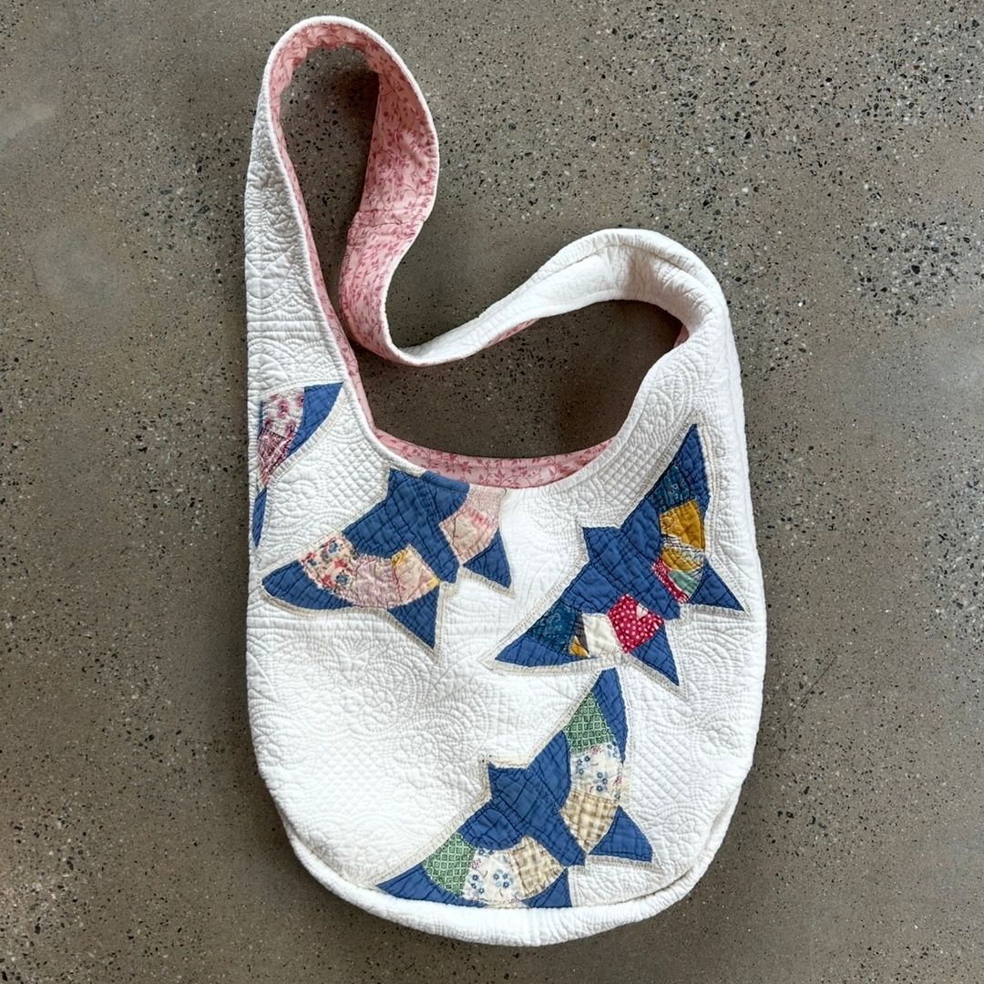 White Butterfly Market Tote