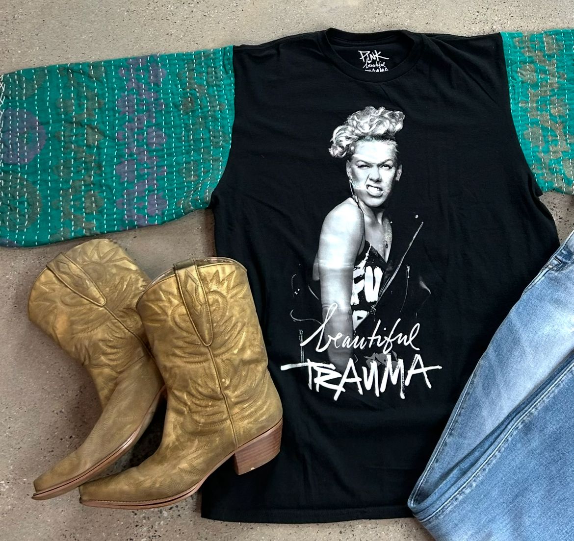 Pink Beautiful Trauma Tee-XL