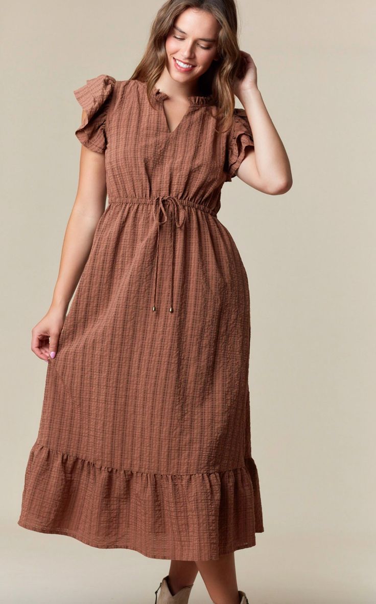 Plaid Ruffle Dress