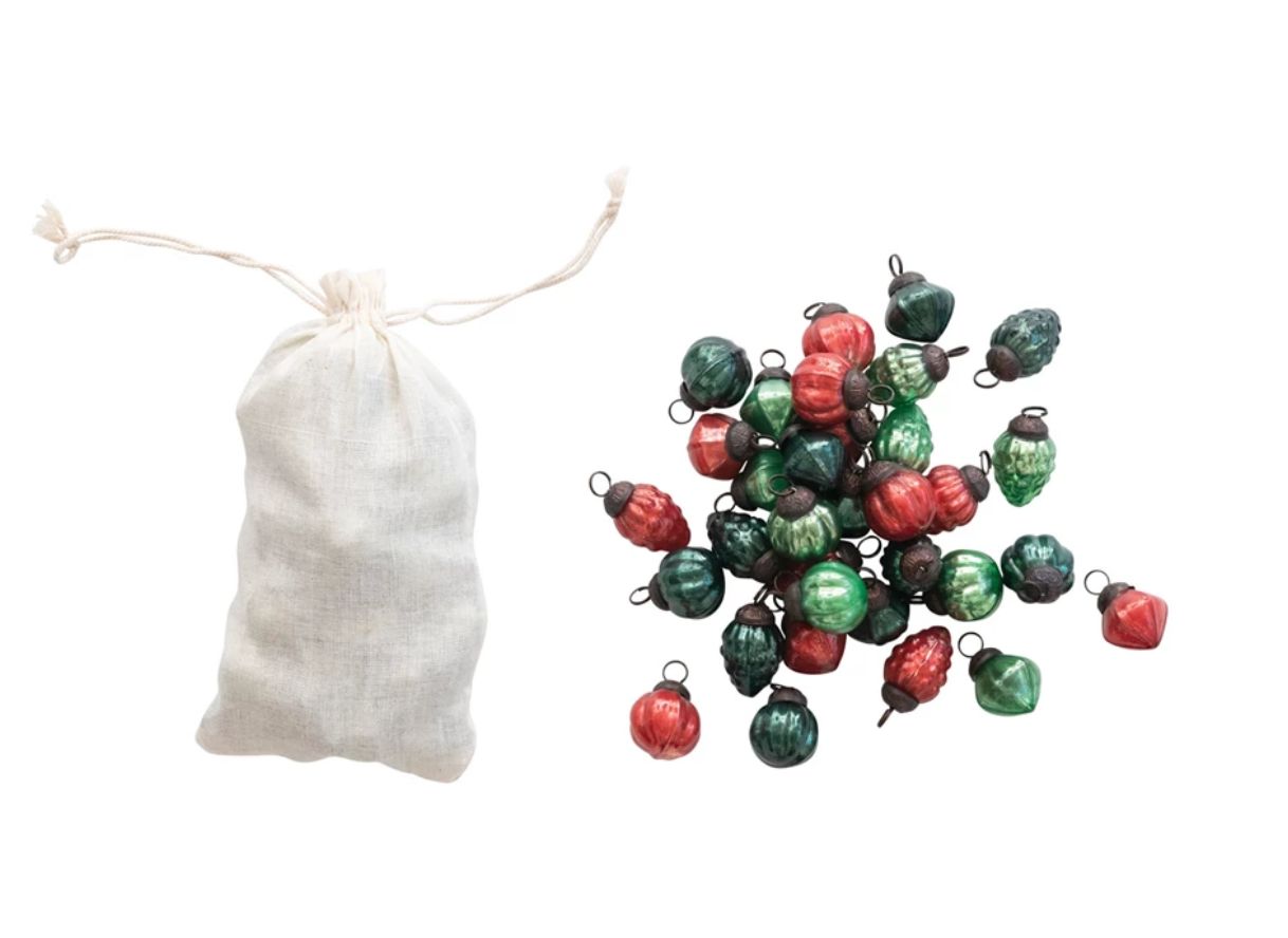 Mercury Ornament Bag-Red &amp; Green