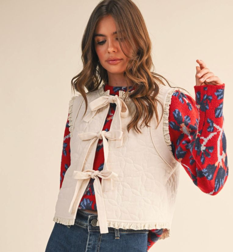 Quilted Lace Vest