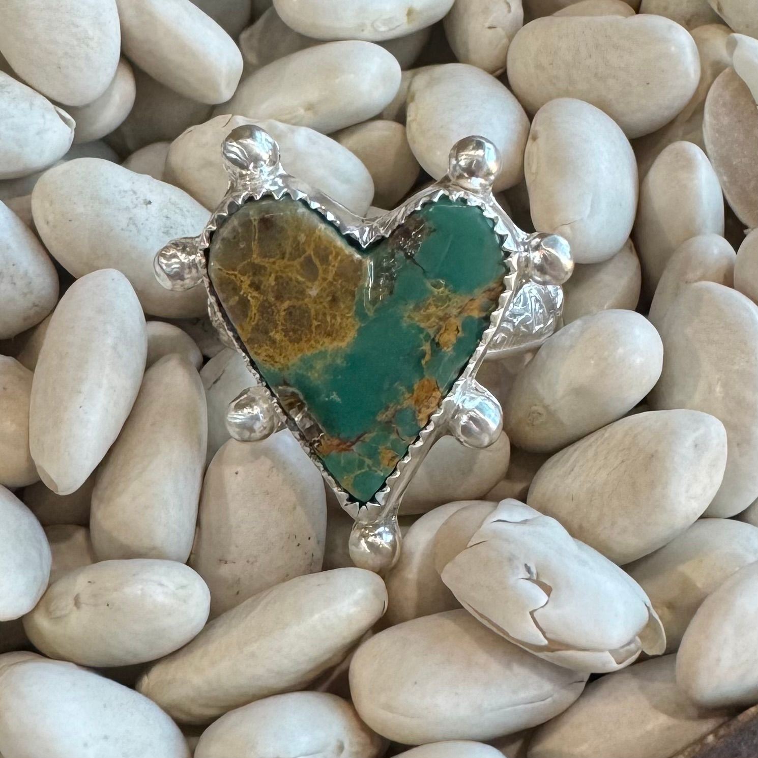 Decorated Heart Ring Sz.7.25
