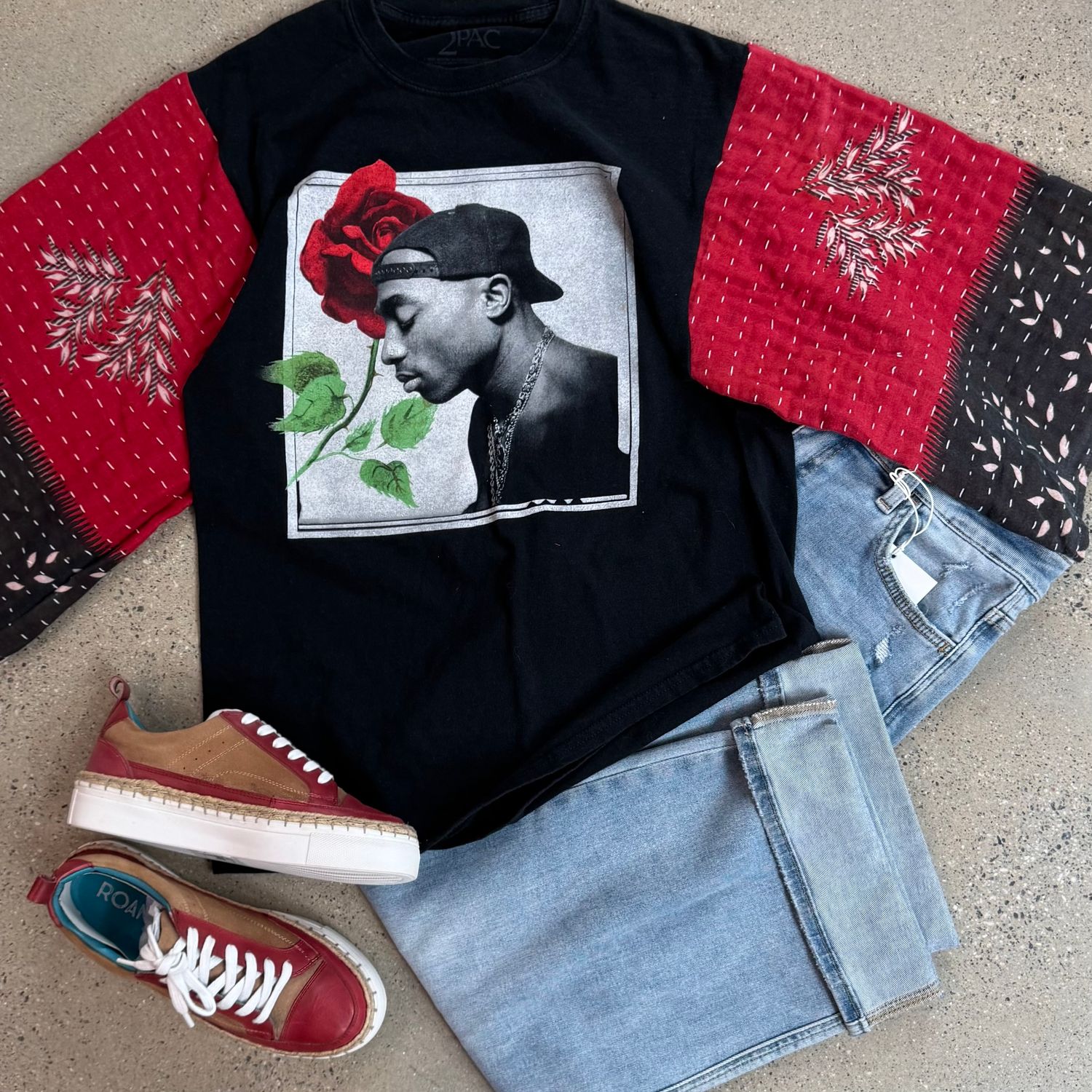 2Pac Rose Tee - M