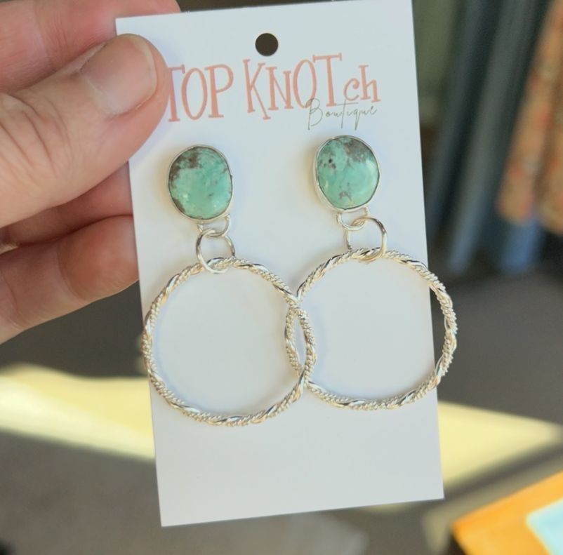 Turquoise Rope Earrings