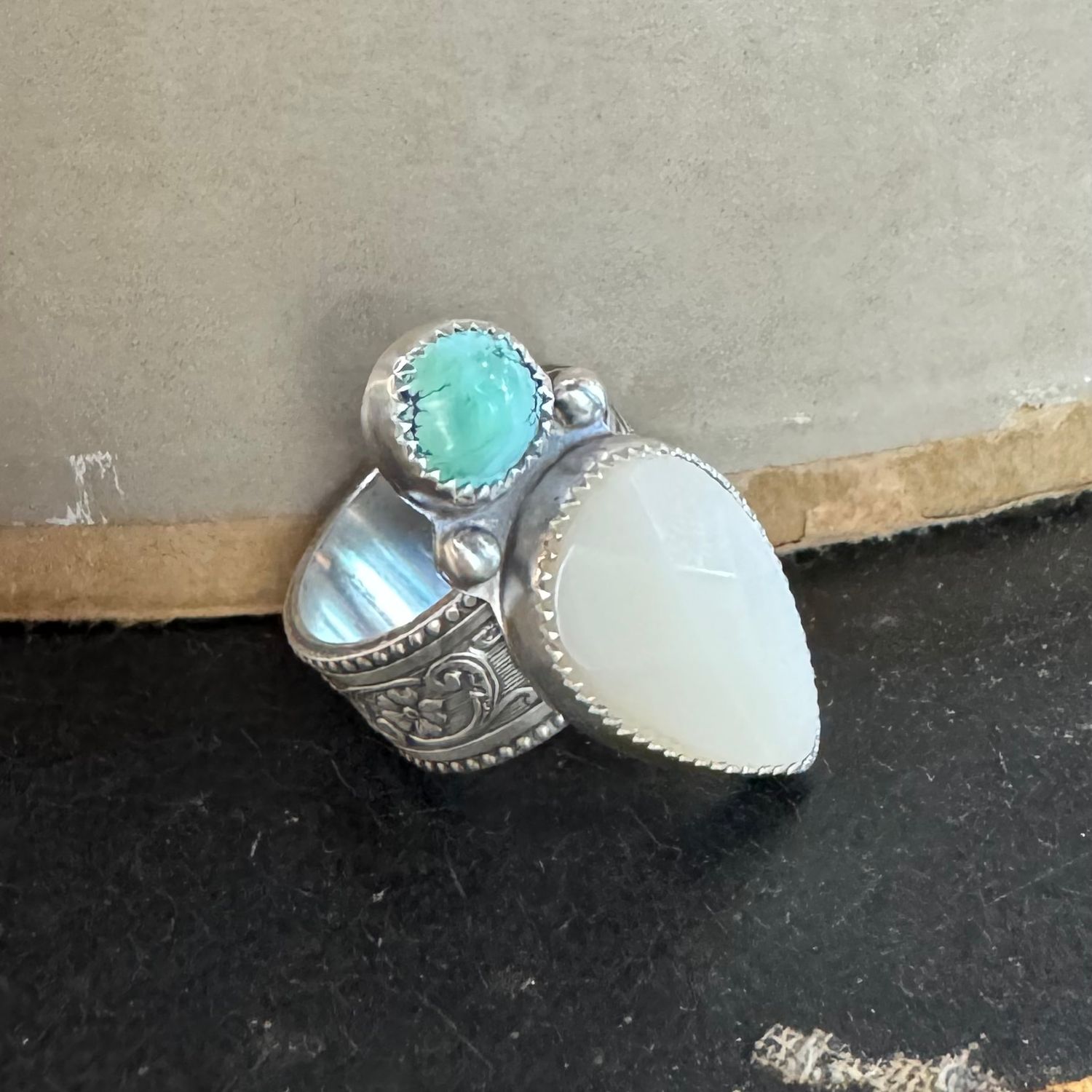 Turquiose Teardrop sz 7