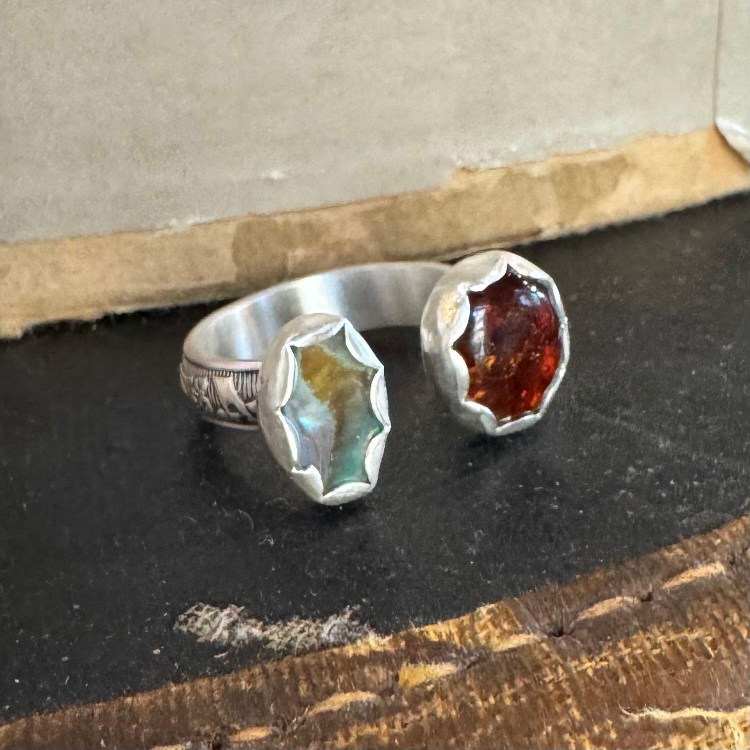 Tourmaline Open Ring - sz 6.5