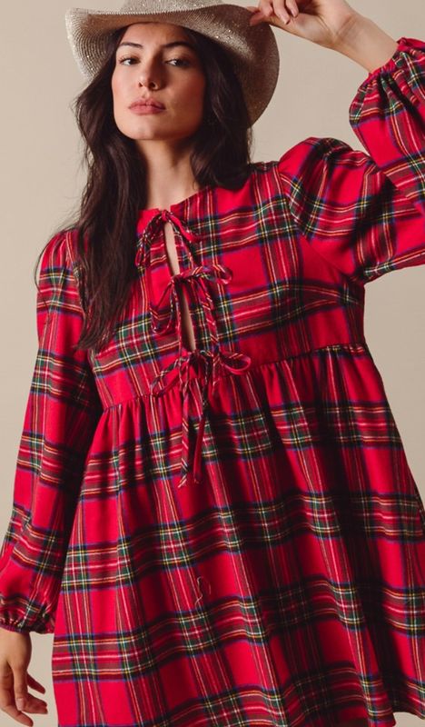 Plaid Mini Dress