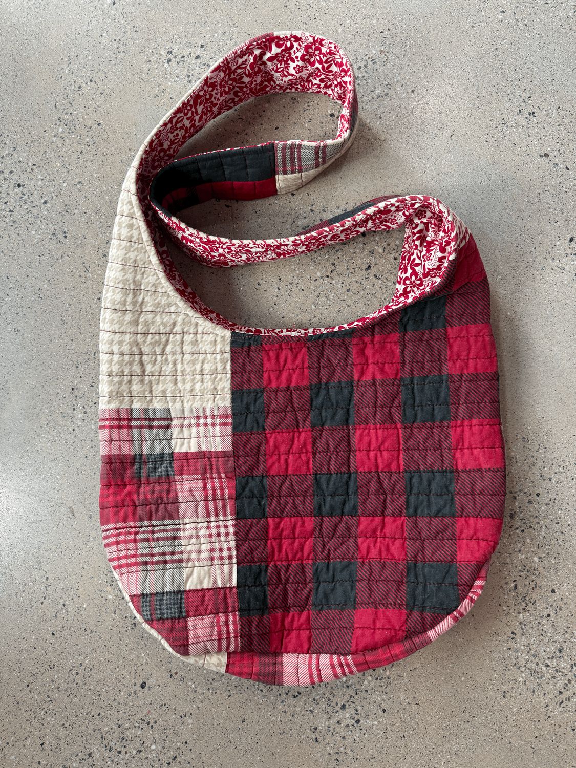 Red Plaid Market Tote