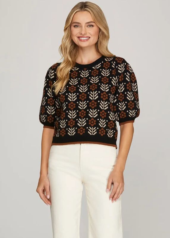 Puff Floral Top