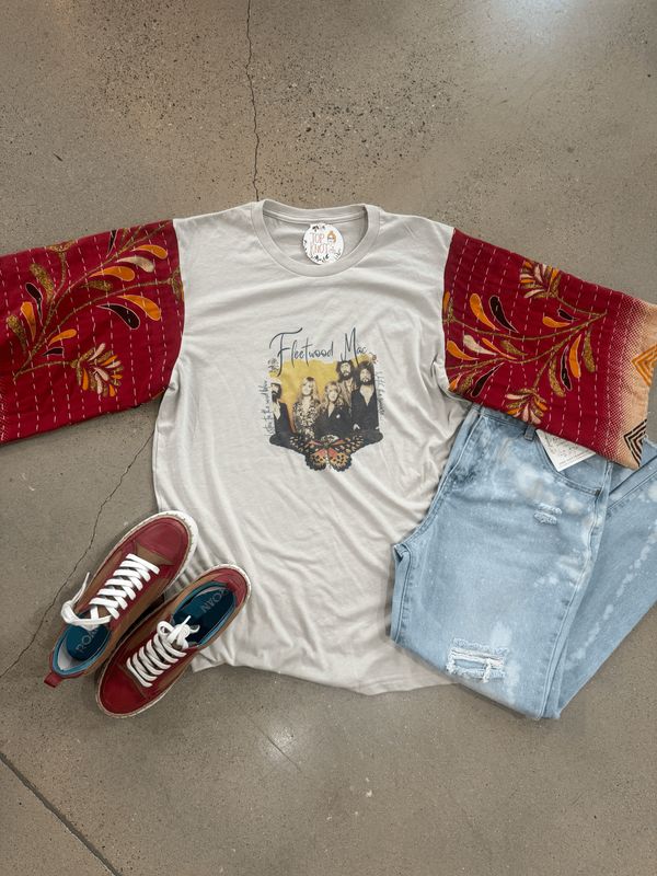 Fleetwood Mac Tee (Red/Orange Slv)-Large