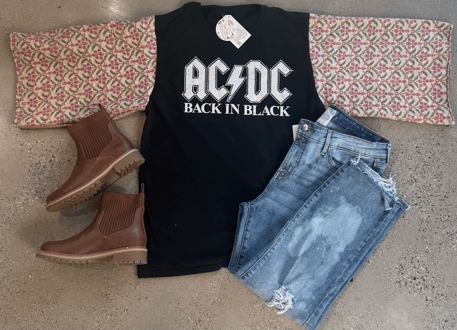 ACDC (Pink Floral Slv)-Large