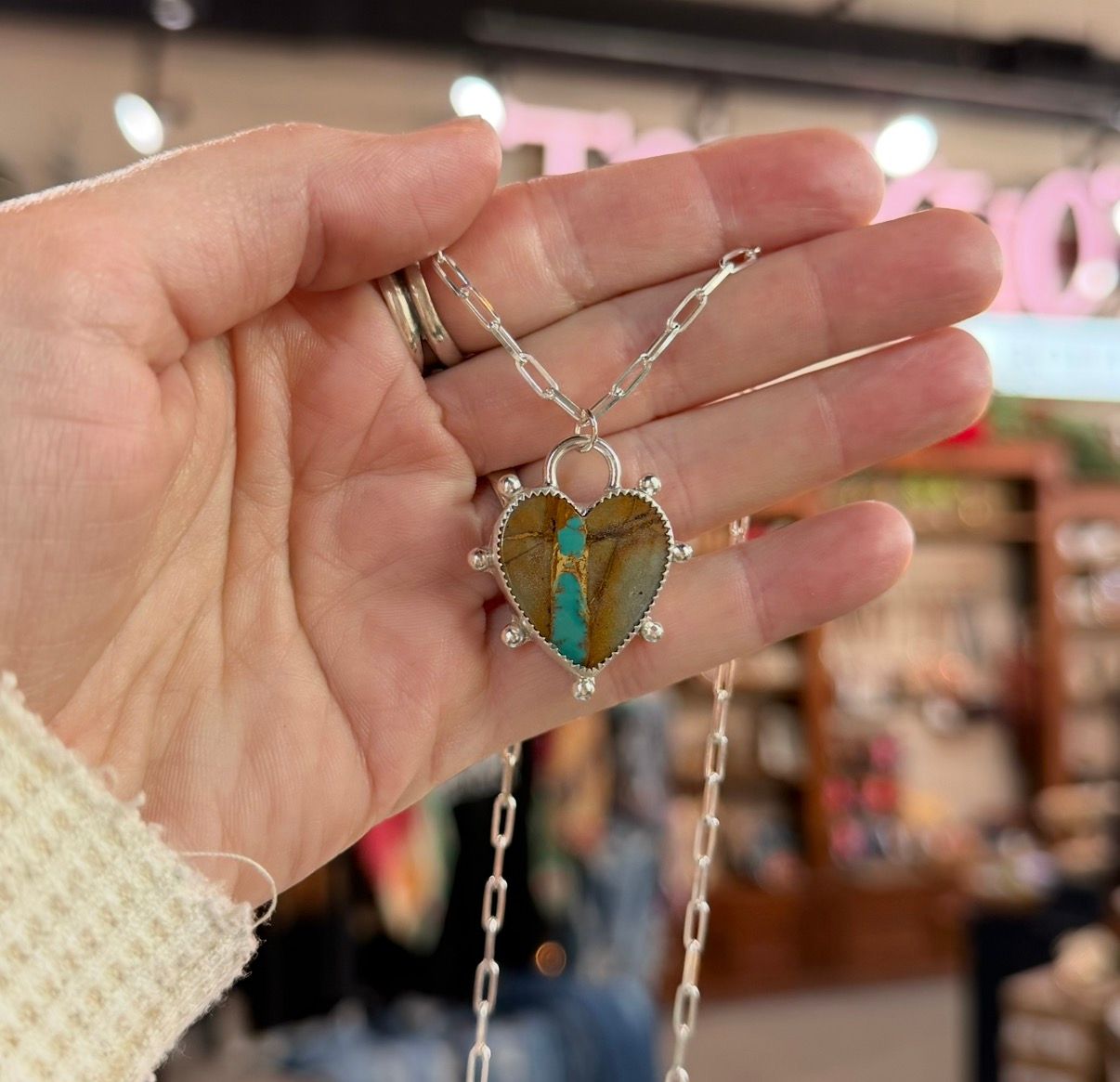 Royston Heart Turquoise Necklace
