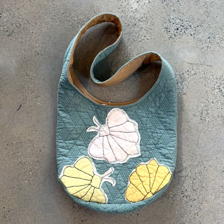 Teal Moth Market Tote