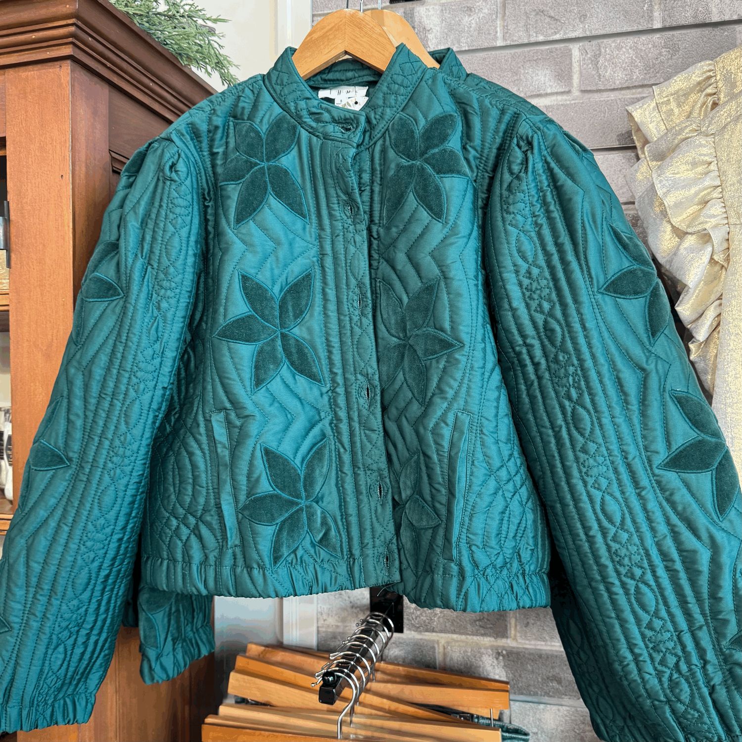 Emerald Quilted Jacket