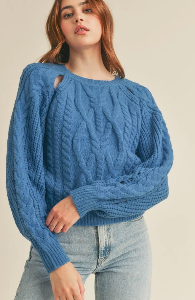 Blue Cut Sweater