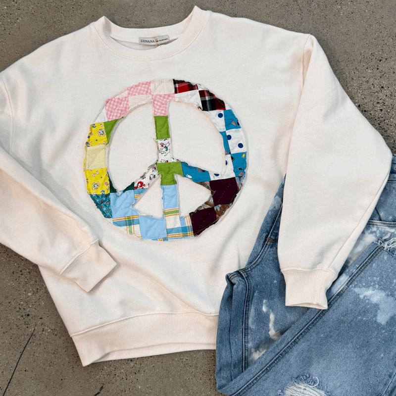 Quilted Peace SS Ivory - S