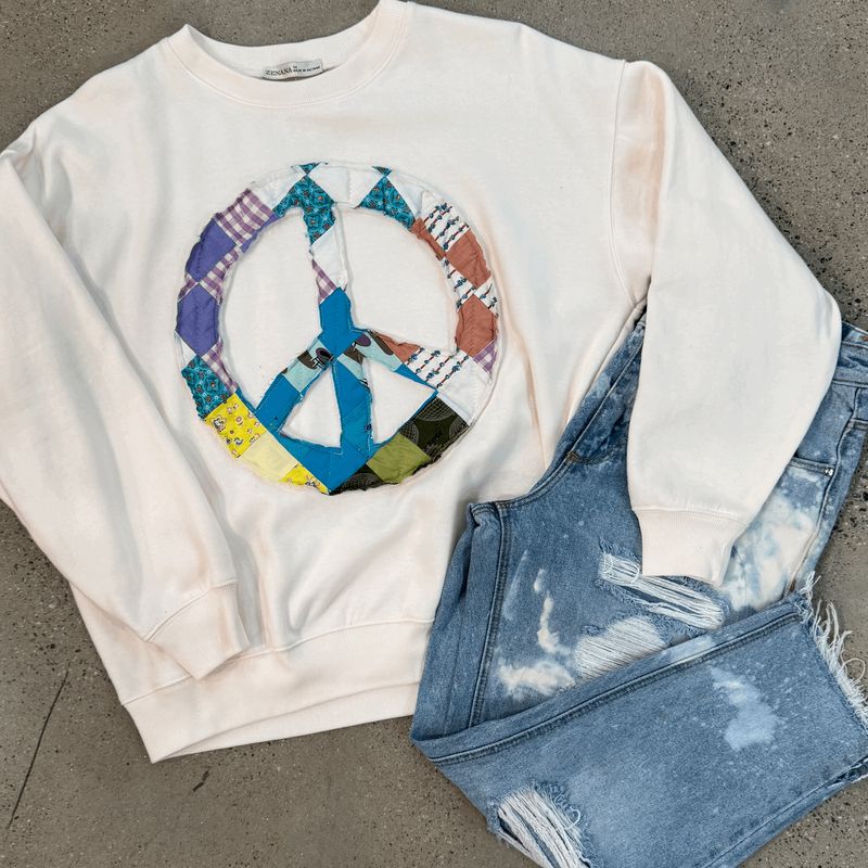 Quilted Peace SS Ivory - M