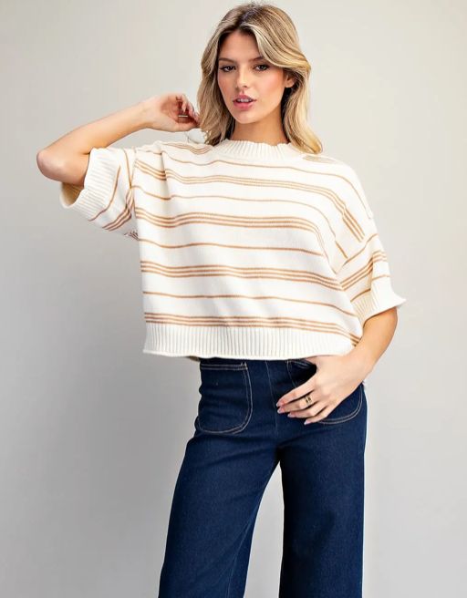 Oat Stripe Top