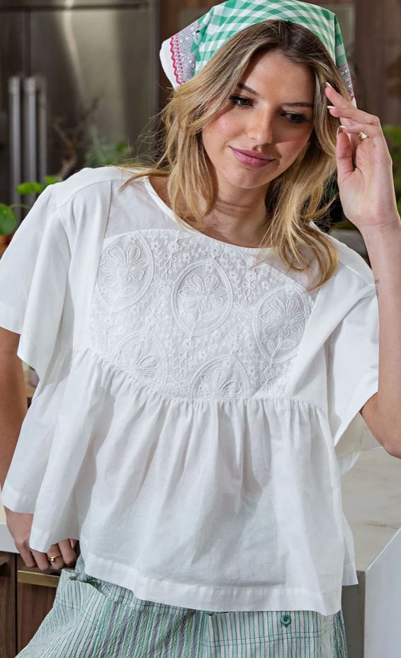 Boho White Blouse