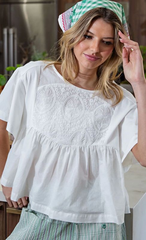 Boho White Blouse