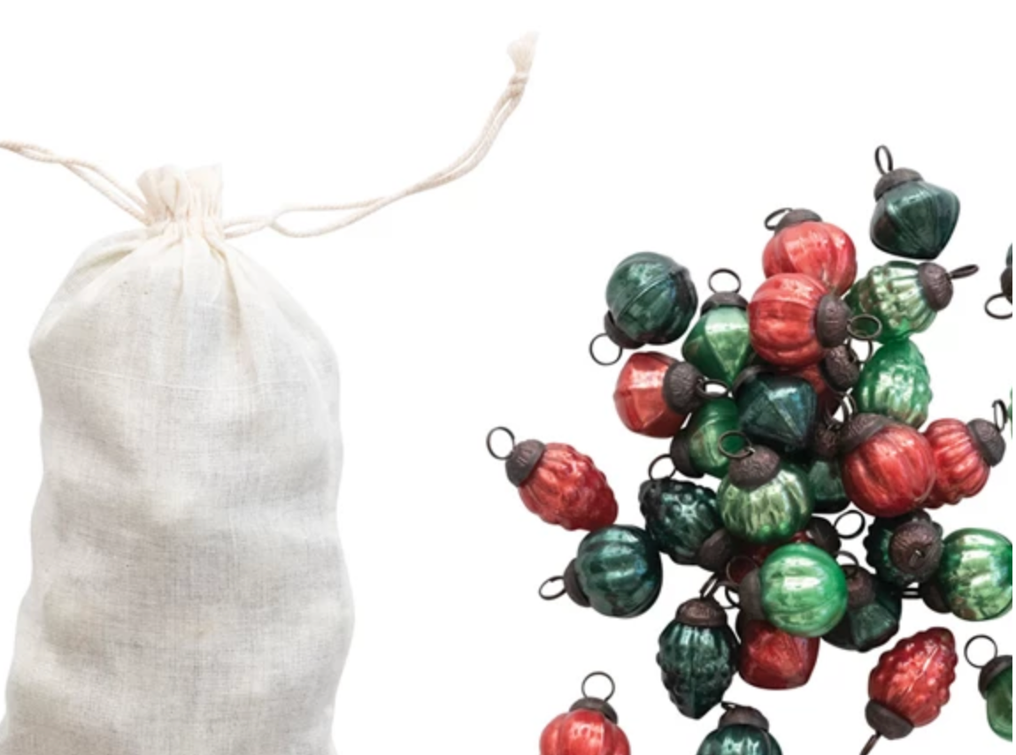 Muslin Bag Xmas Ornaments