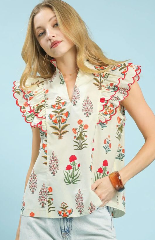 Flutter Floral Top