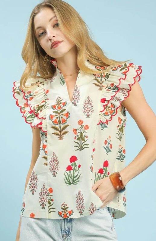 Flutter Floral Top