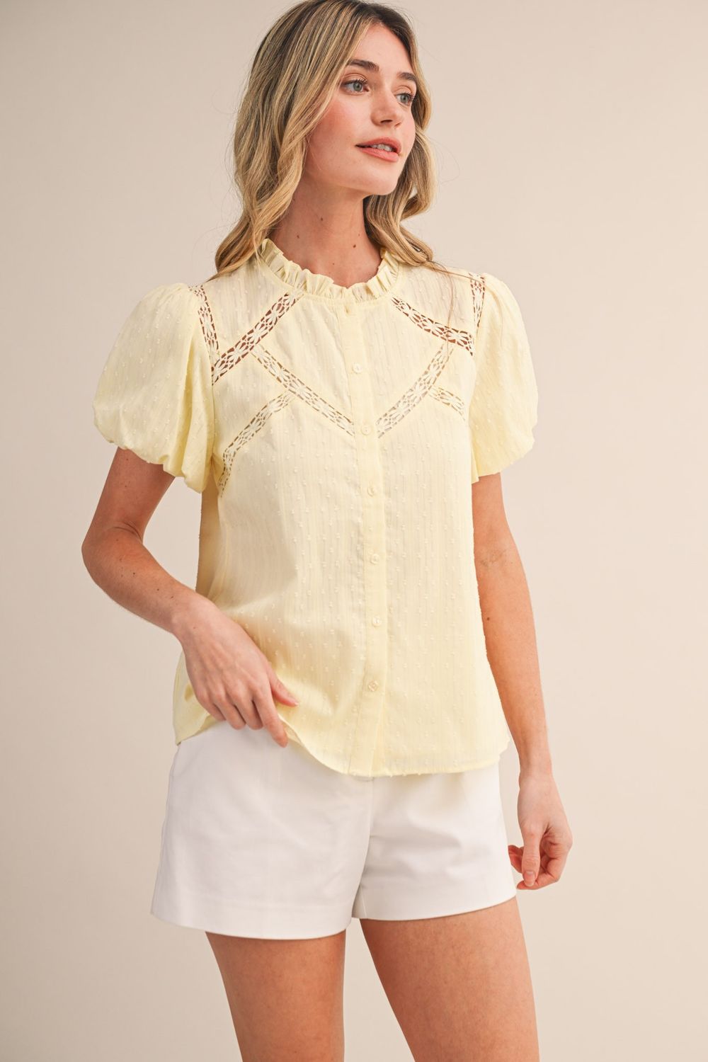 Lemon Lace Top