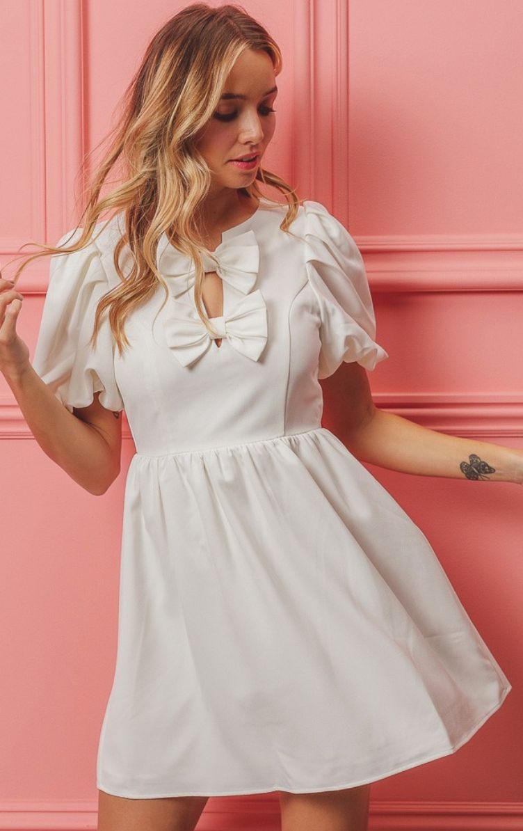 White Bow Dress