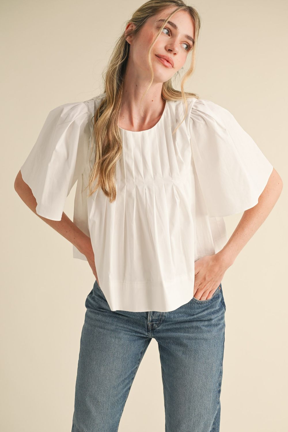 Vertical Pleat Top