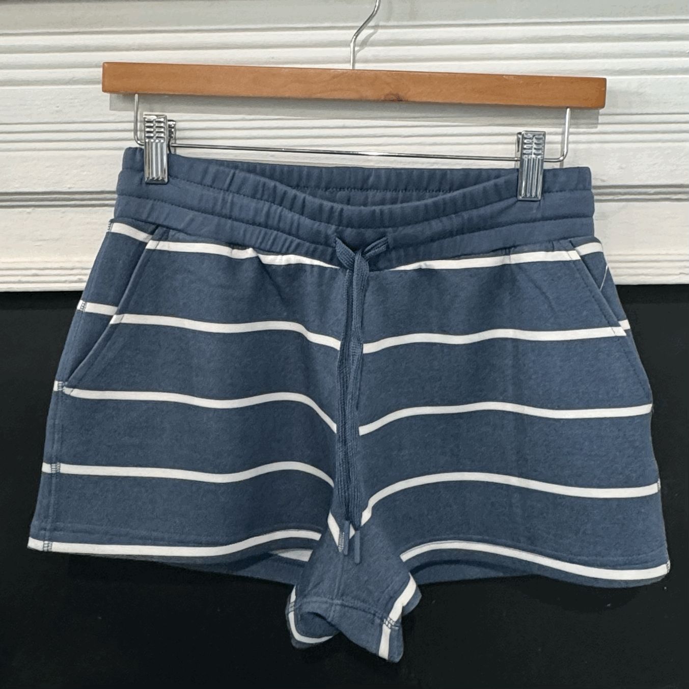 Navy/White Stripe Shorts