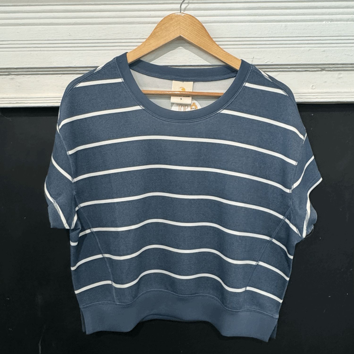 Navy/White Stripe Top