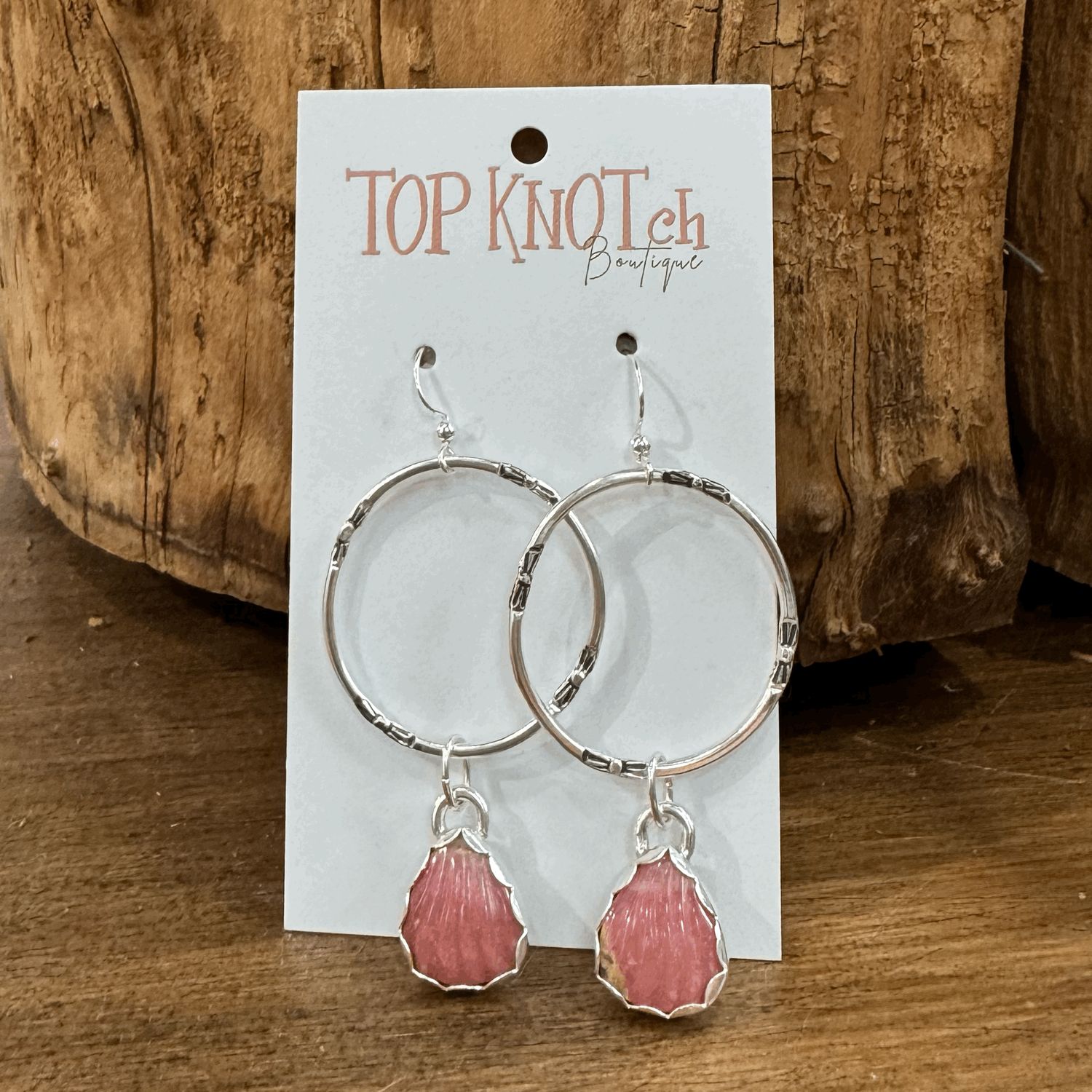 Pink Shell Dangles