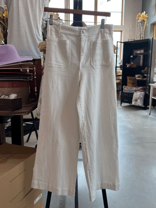 Cream Cropped Pants