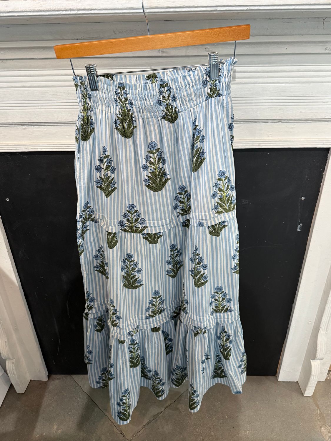 Floral Stripe Skirt