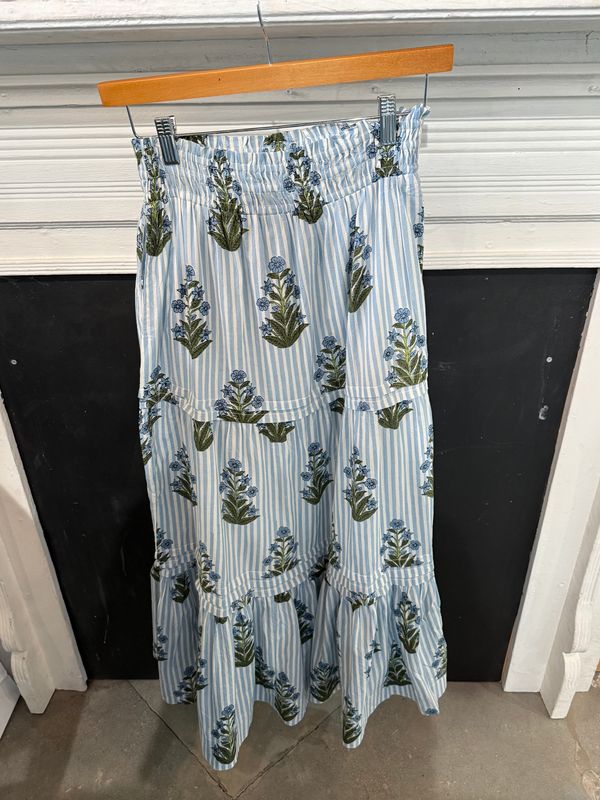 Floral Stripe Skirt
