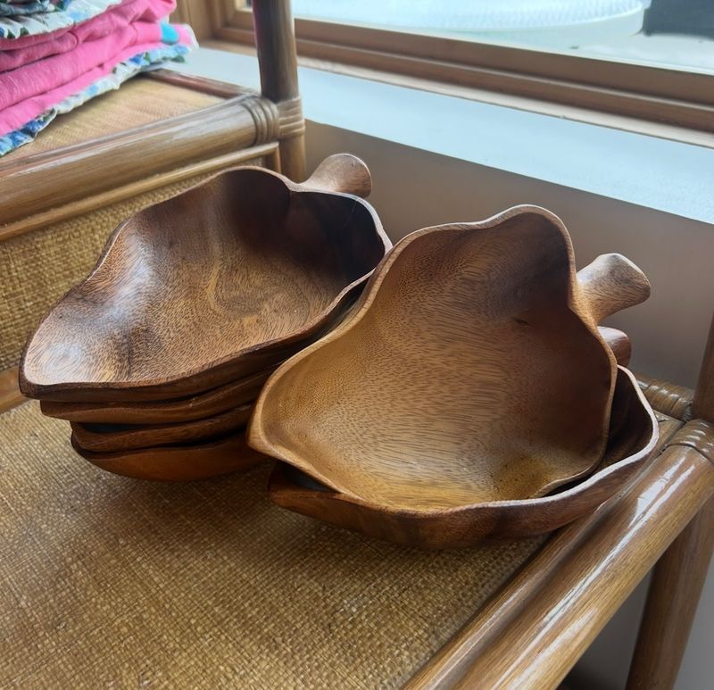 Vintage Wooden Bowl Set