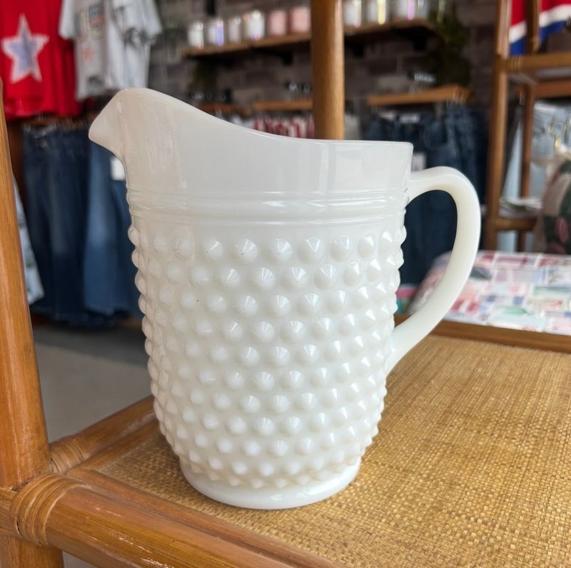 Vintage Milk Glass Pitcher