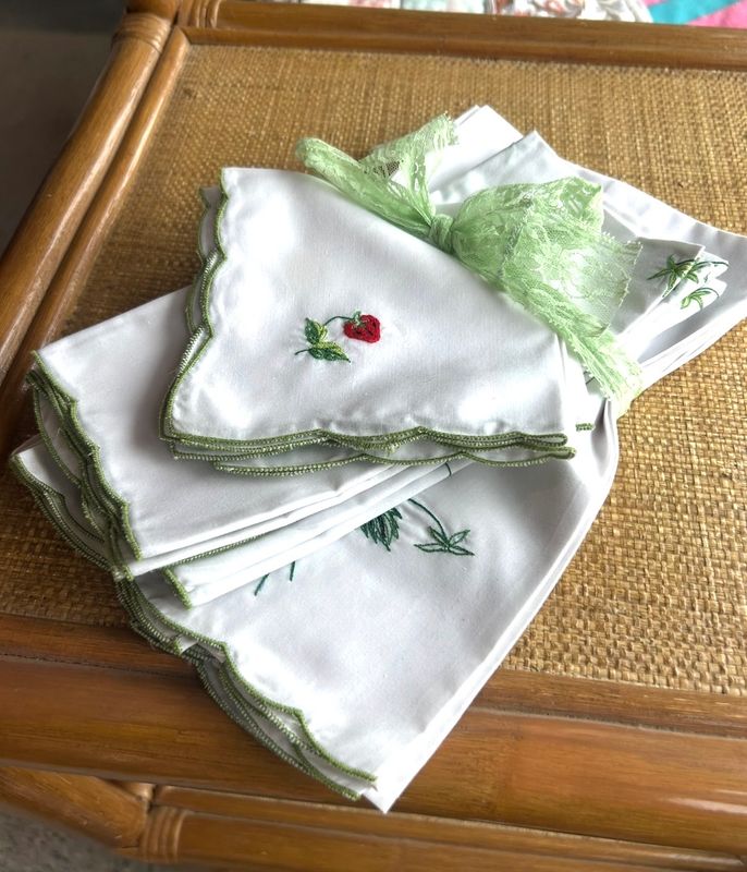 Vintage Strawberry Linens