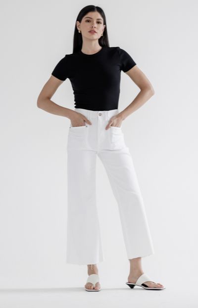 White Wide Leg Pants