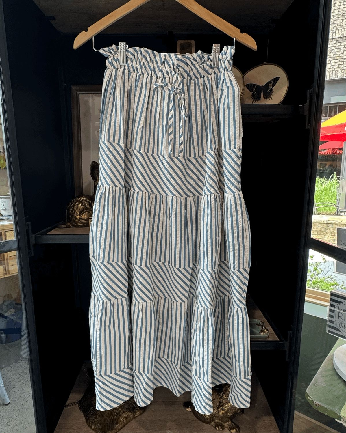 Striped Tiered Skirt