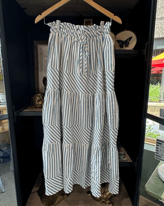 Striped Tiered Skirt